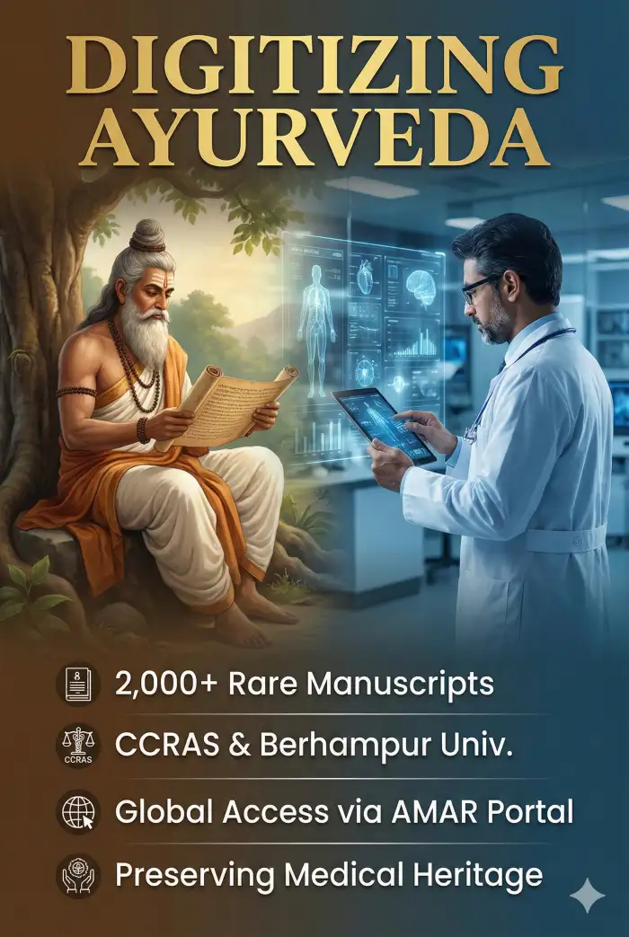 Ancient Wisdom Goes Digital: CCRAS and Berhampur University Unite to Preserve Rare Ayurvedic Manuscripts - Image 1