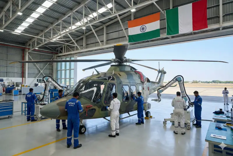 Adani Defence & Leonardo Pact 2026: Building India’s First Helicopter Manufacturing Ecosystem - Apedia
