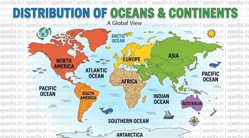 Distribution of Oceans and Continents - Apedia