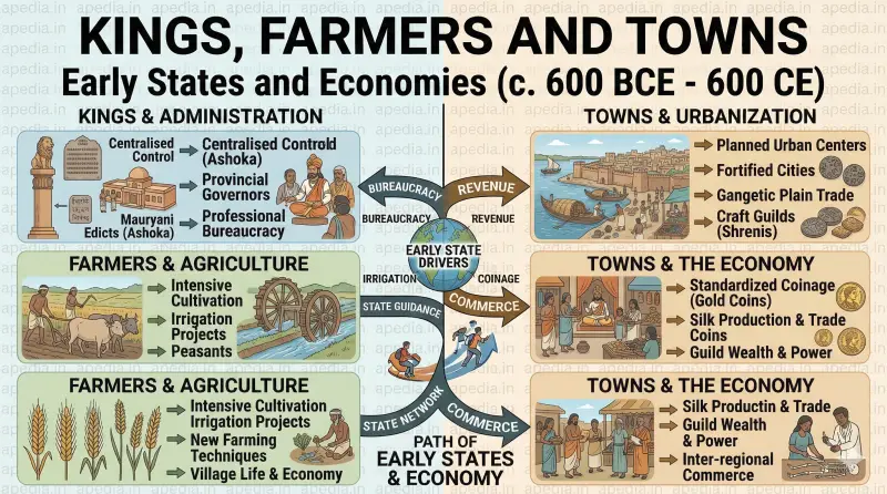 Kings, Farmers and Towns: Early States and Economies