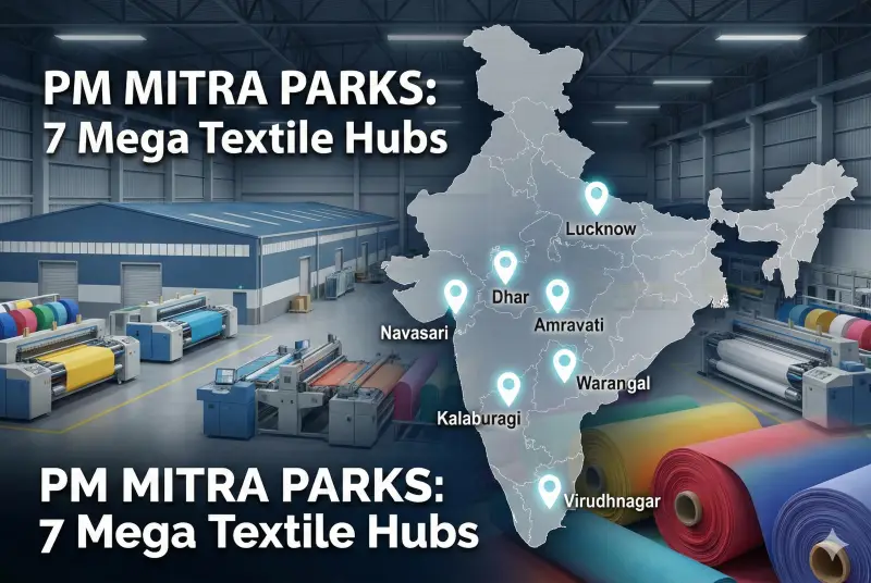 PM MITRA Parks 2026 Update: 7 Mega Textile Hubs & ₹7,145 Cr DPRs Approved