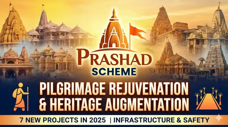PRASHAD Scheme 2026: Revamping 7 New Pilgrim Sites - Apedia