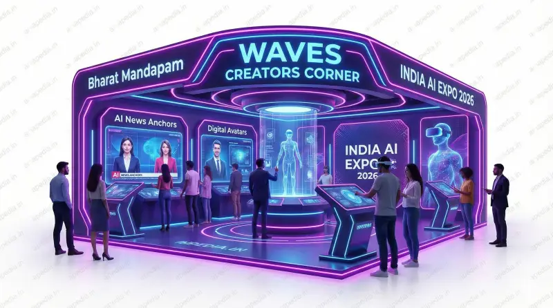 WAVES Creators Corner: 51 Startups Redefining Media at India AI Expo 2026 - Apedia