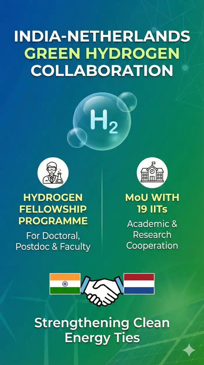 Green Hydrogen Boost: India & Netherlands Launch Fellowship & IIT Pacts - Image 1