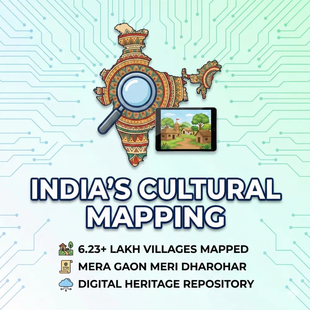 India Digitally Maps Over 6 Lakh Villages in Massive Cultural Heritage Drive - Apedia