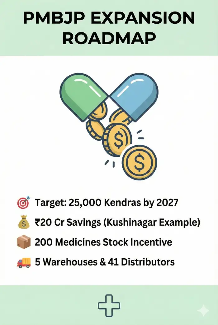PMBJP Update 2026: 25,000 Jan Aushadhi Kendras Target & New Supply Chain Incentives - Image 1