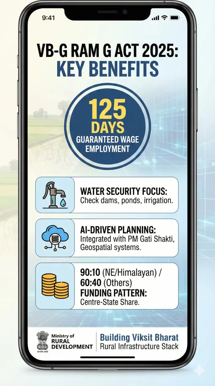 VB-G RAM G Act 2025: Enhancing Rural Employment Guarantee to 125 Days - Image 1