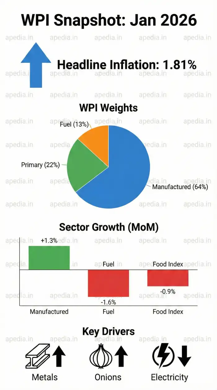 WPI Inflation Rises to 1.81% in January 2026: Key Economic Indicators - Image 1